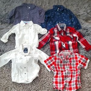 Long sleeve button down shirt for boys
